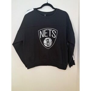 Brooklyn Nets Women's The Wild Collective Perforated Logo Pullover Size M-NWOT